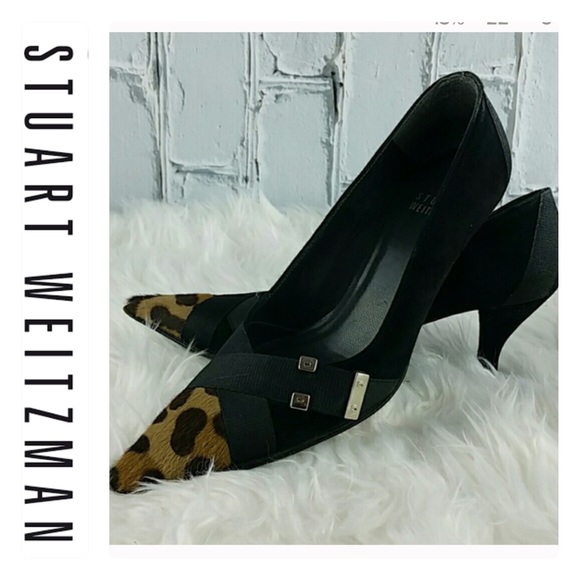 Stuart Weitzman Shoes - 💞SALE Stuart Weitzman Black Calf Hair Kitten Heel